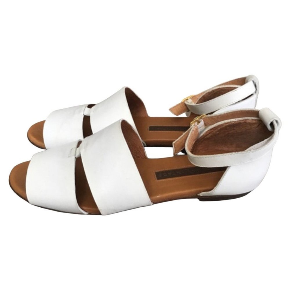 Handmade White Ankle Strap Summer Sandals - Picture 4 of 8